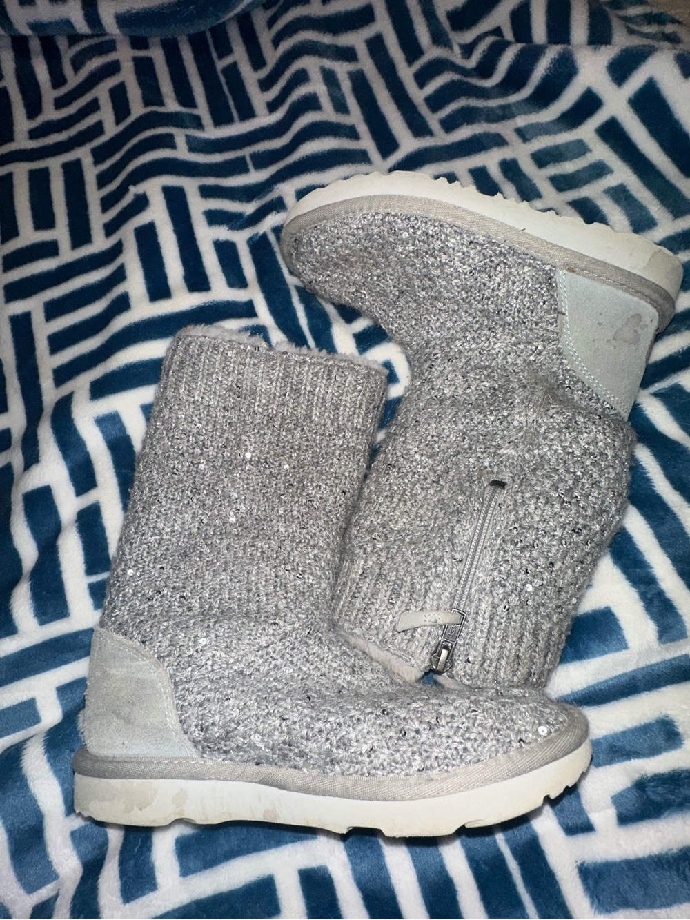 UGG Kids' Sequin Knit Boots